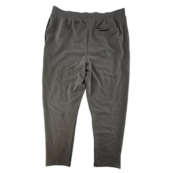 A|X ARMANI EXCHANGE Mens 2XL Falling Logo Jogger Track Pants Pewter Gray Trouser - Picture 5 of 10
